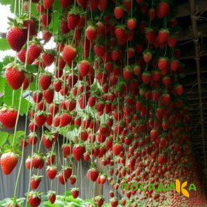 Клубника ампельная Анастасия купить по цене от 370р. в интернет-магазине «Посадика» с доставкой почтой в в Кимрые и по всей России – [изображение №1].